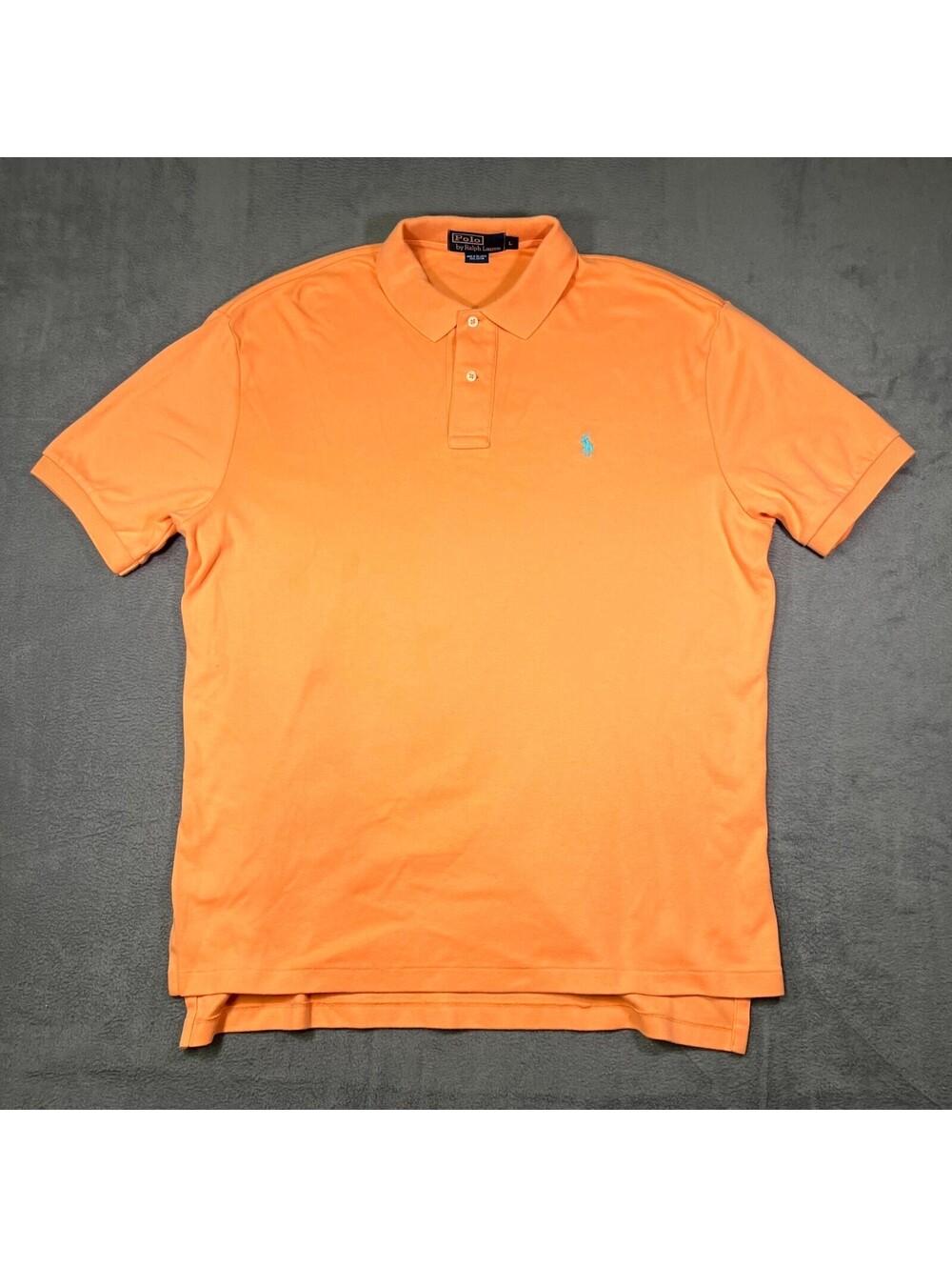 Polo Ralph Lauren Shirt Orange Mens Large Polo Classic Fit Short Sleeve Preppy